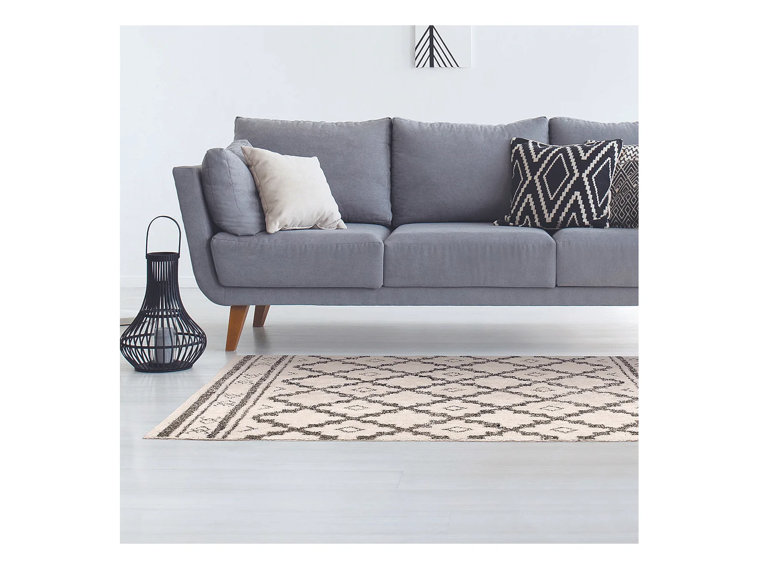 Tapis Mirage 120x170cm Blanc, Beige