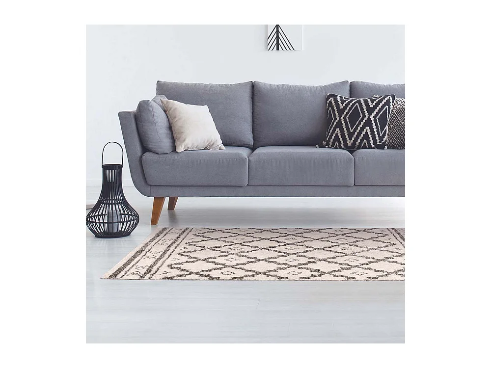 Tapis Mirage 120x170cm Blanc, Beige