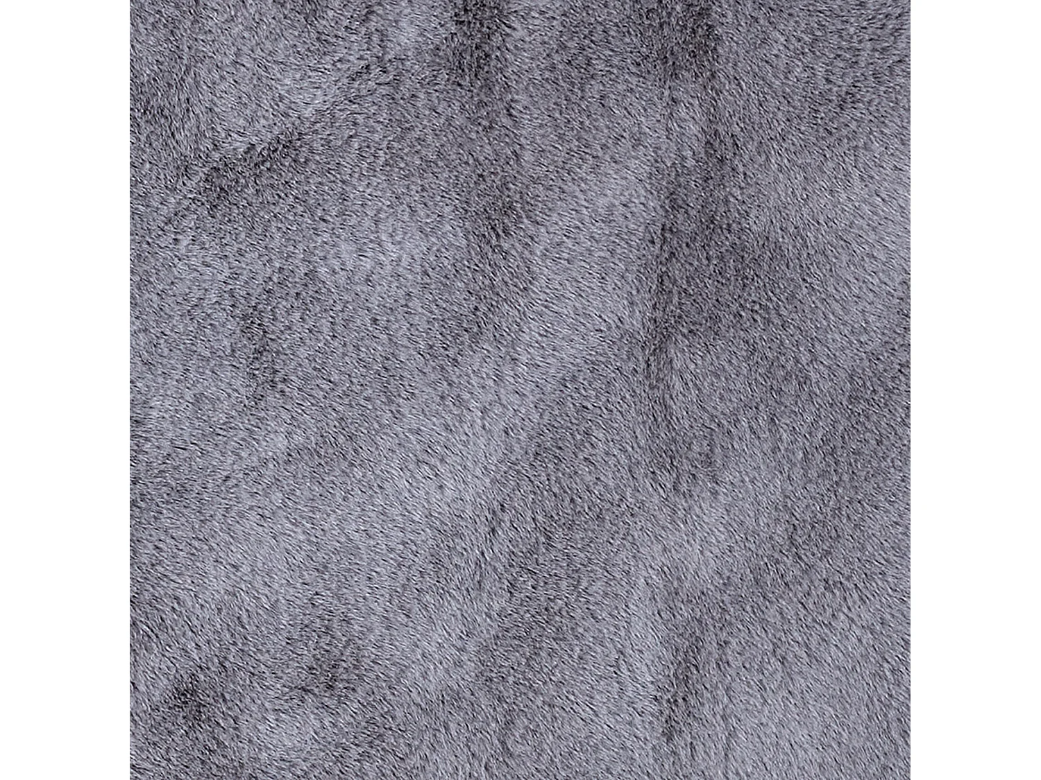 Tapis Imitation Fourrure Fin Gris 110x60cm Gris
