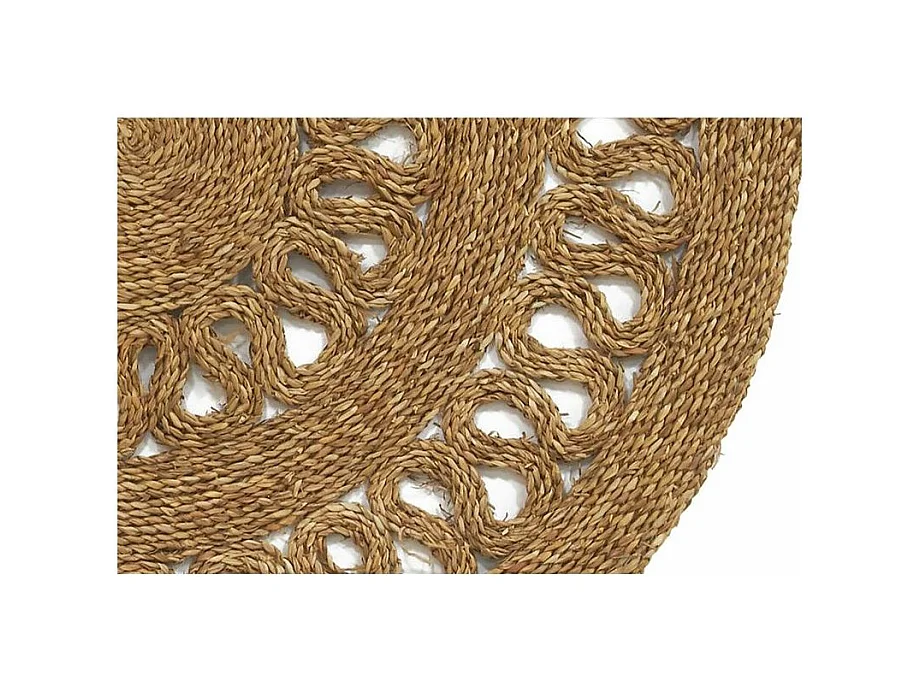 Tapis rond en jonc naturel Bohème