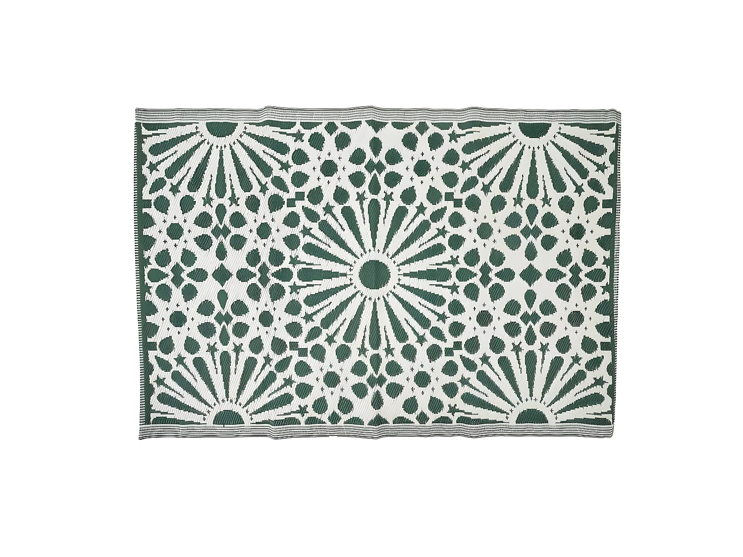 Tapis Déco Imprimé "Patio" 120x180cm Vert