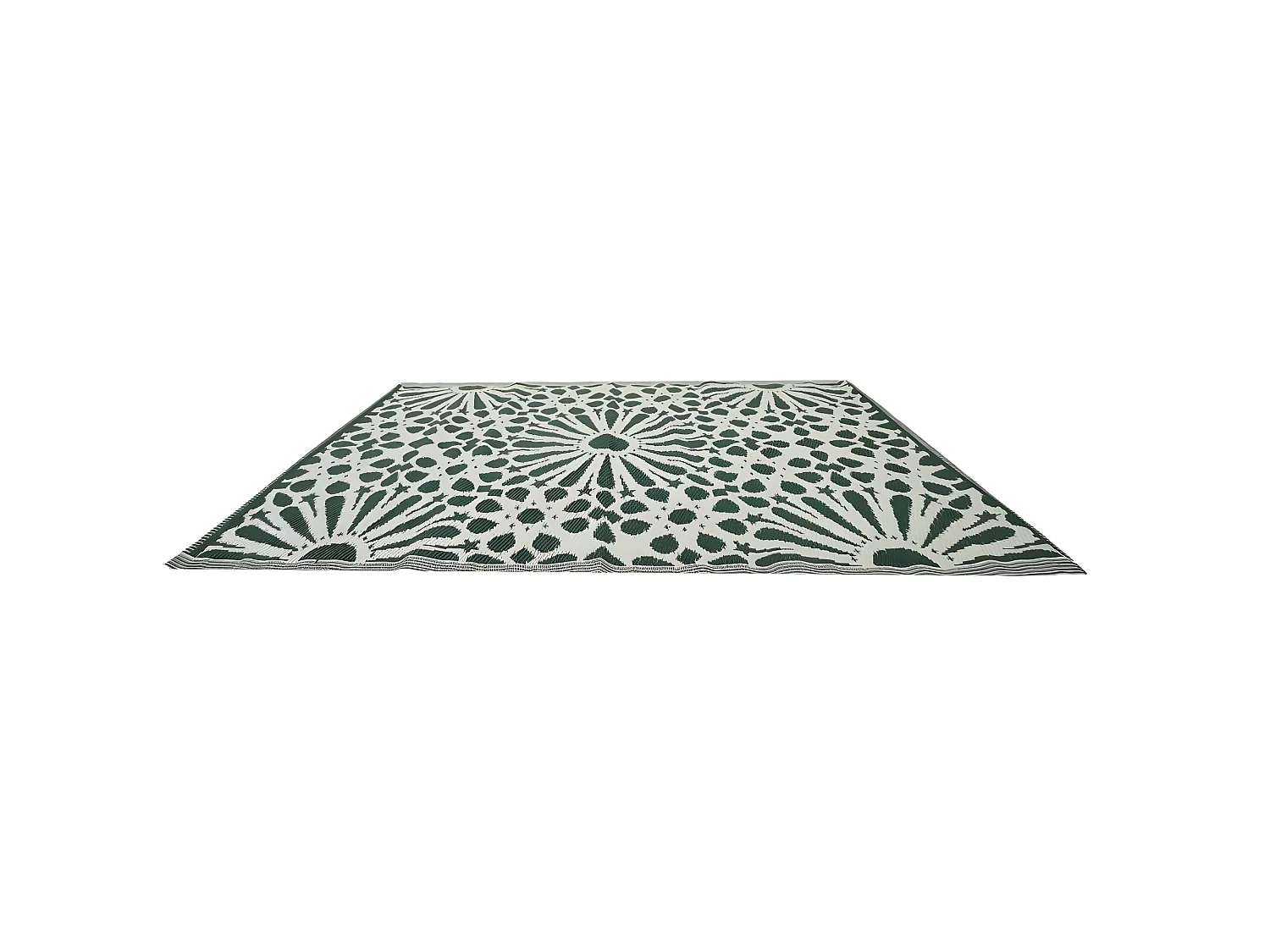 Tapis Déco Imprimé "Patio" 120x180cm Vert
