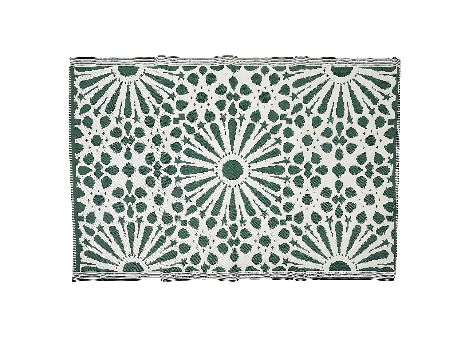 Tapis Déco Imprimé "Patio" 120x180cm Vert
