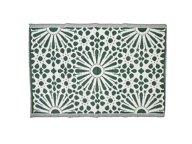 Tapis Déco Imprimé "Patio" 120x180cm Vert