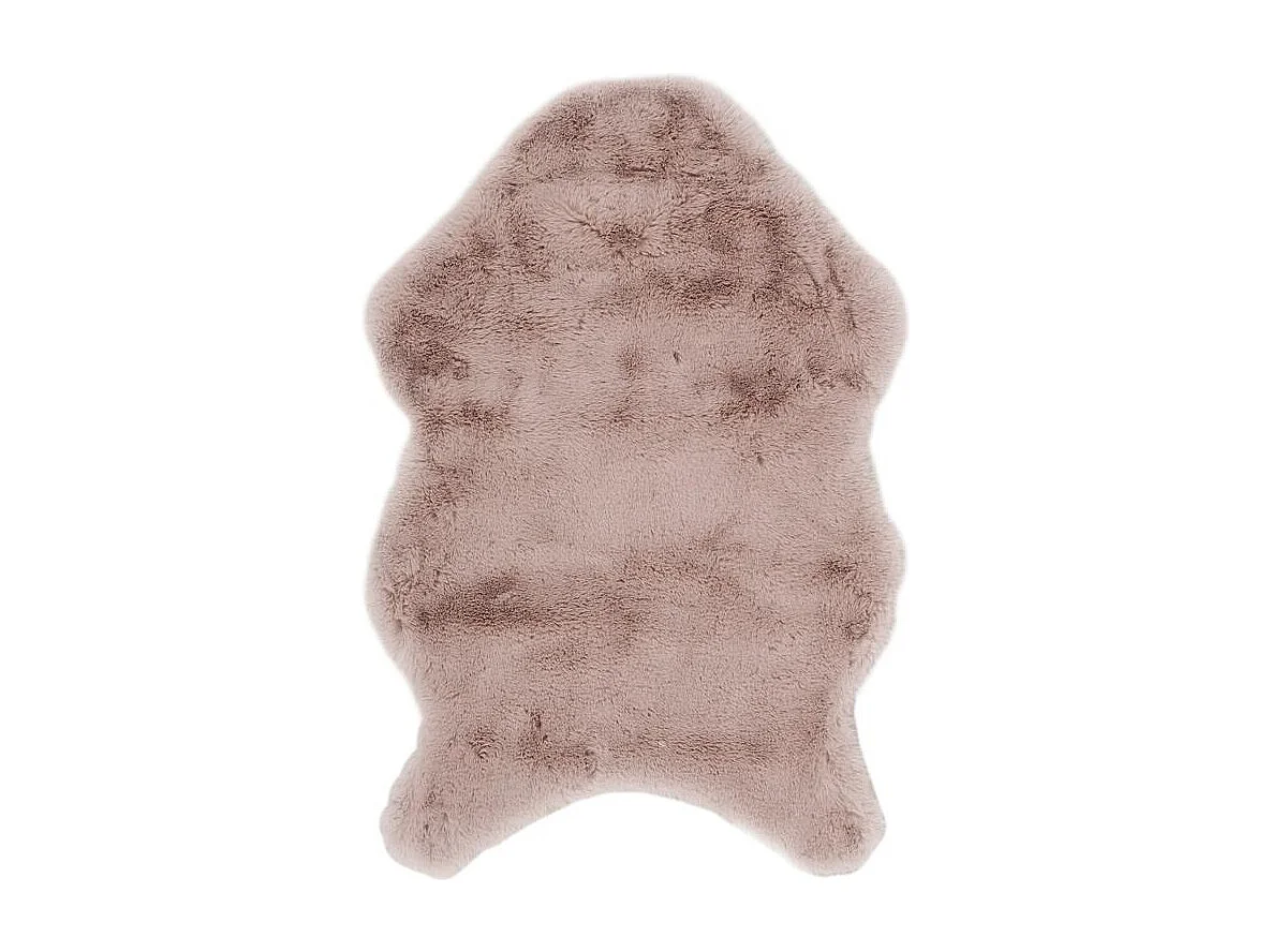 Tapis Imitation Fourrure Poil Fin Rose 60x90cm