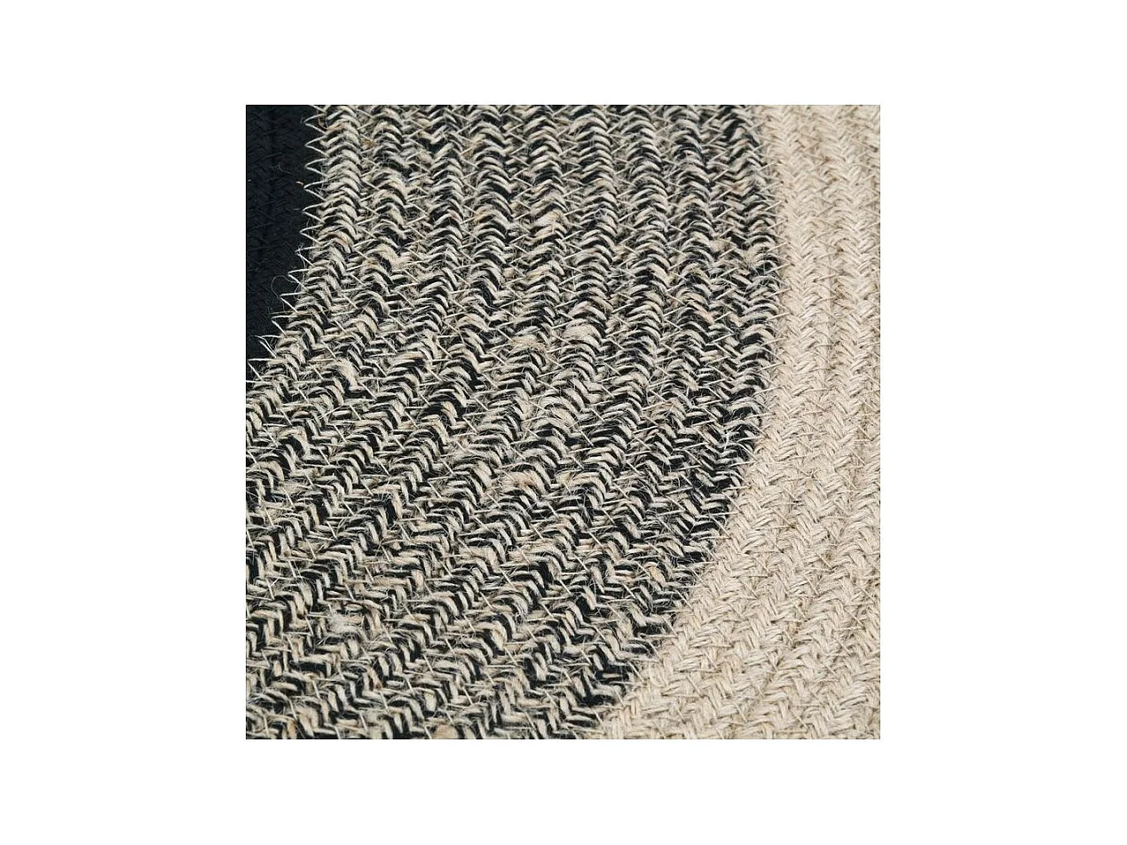 Tapis ovale en jute naturelle et teintée