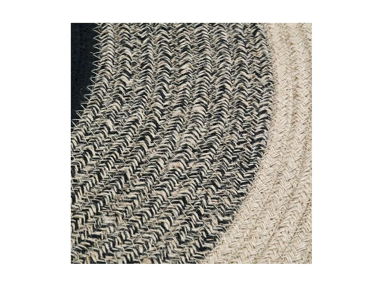 Tapis ovale en jute naturelle et teintée