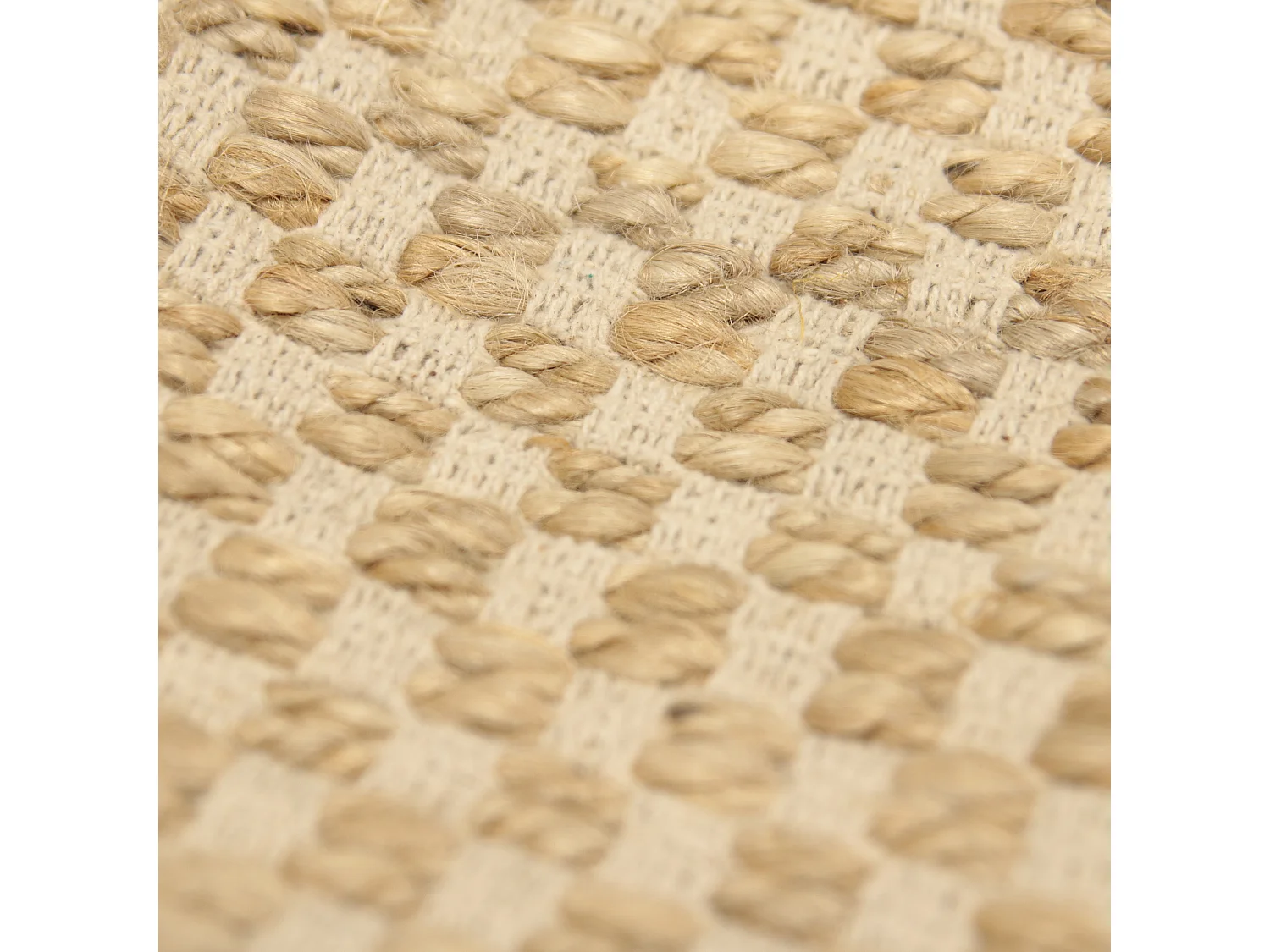 Tapis En Toile De Jute Avec Franges 120x170cm Marron