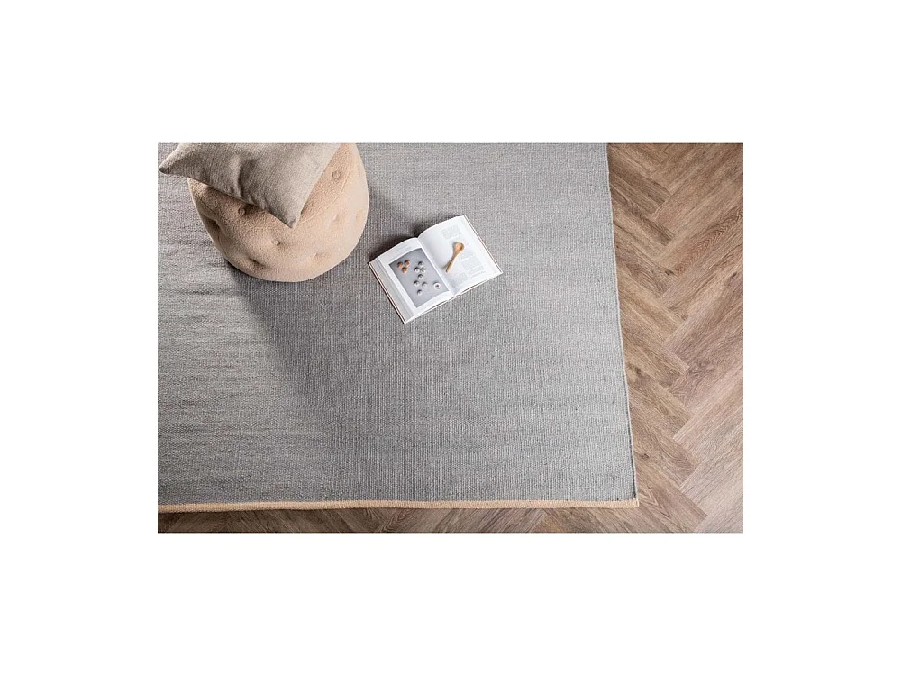 Tapis Tissé en Laine "Jaipur" 170x240cm Gris