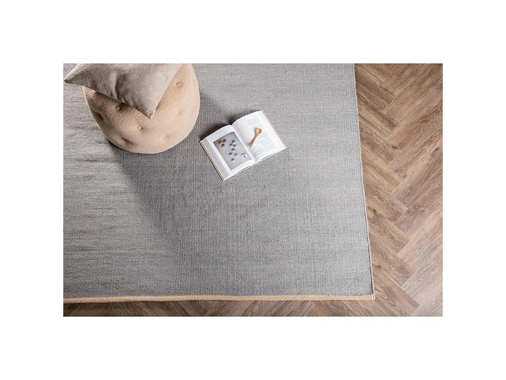 Tapis Tissé en Laine "Jaipur" 170x240cm Gris