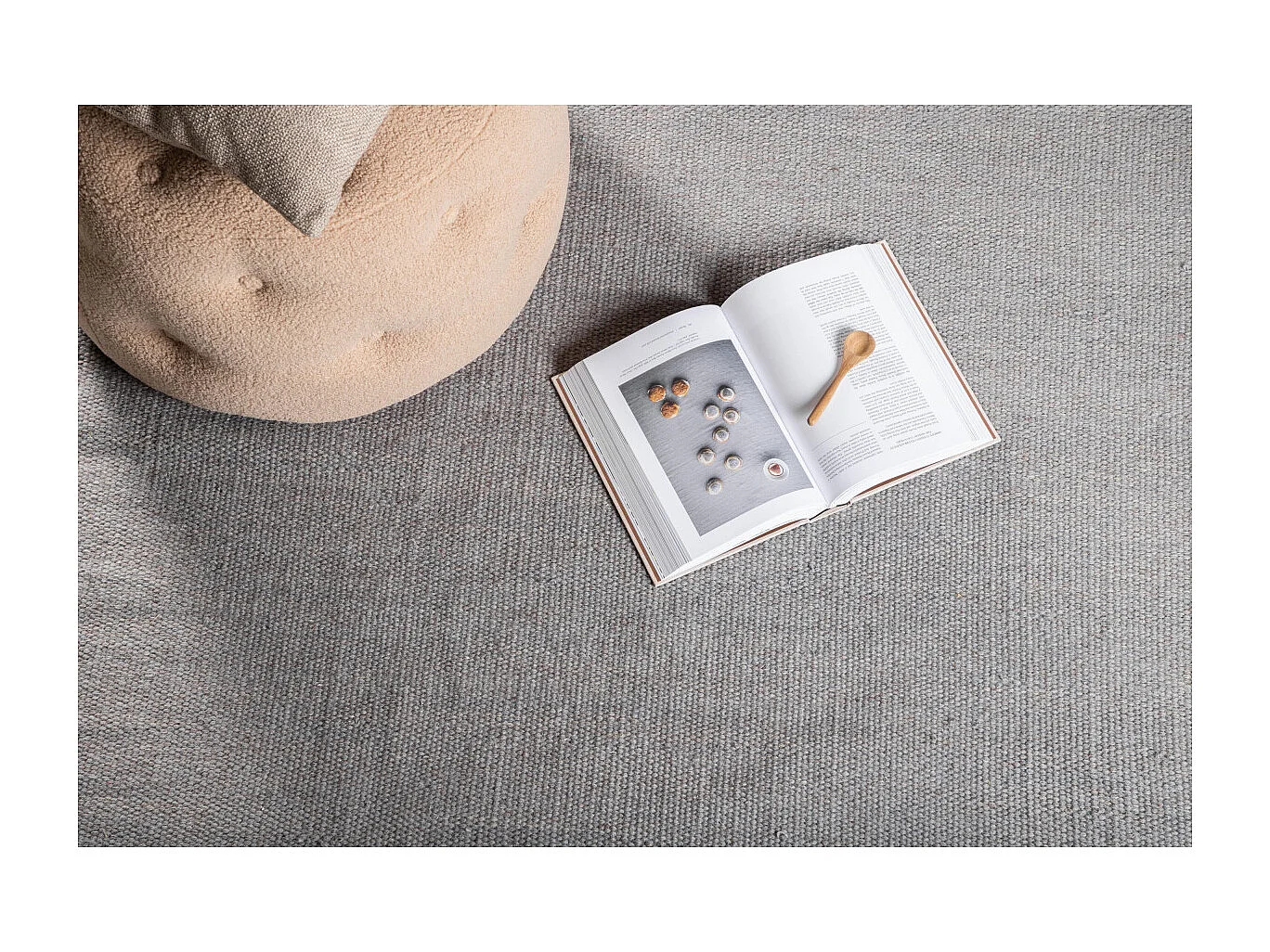 Tapis Tissé en Laine "Jaipur" 170x240cm Gris