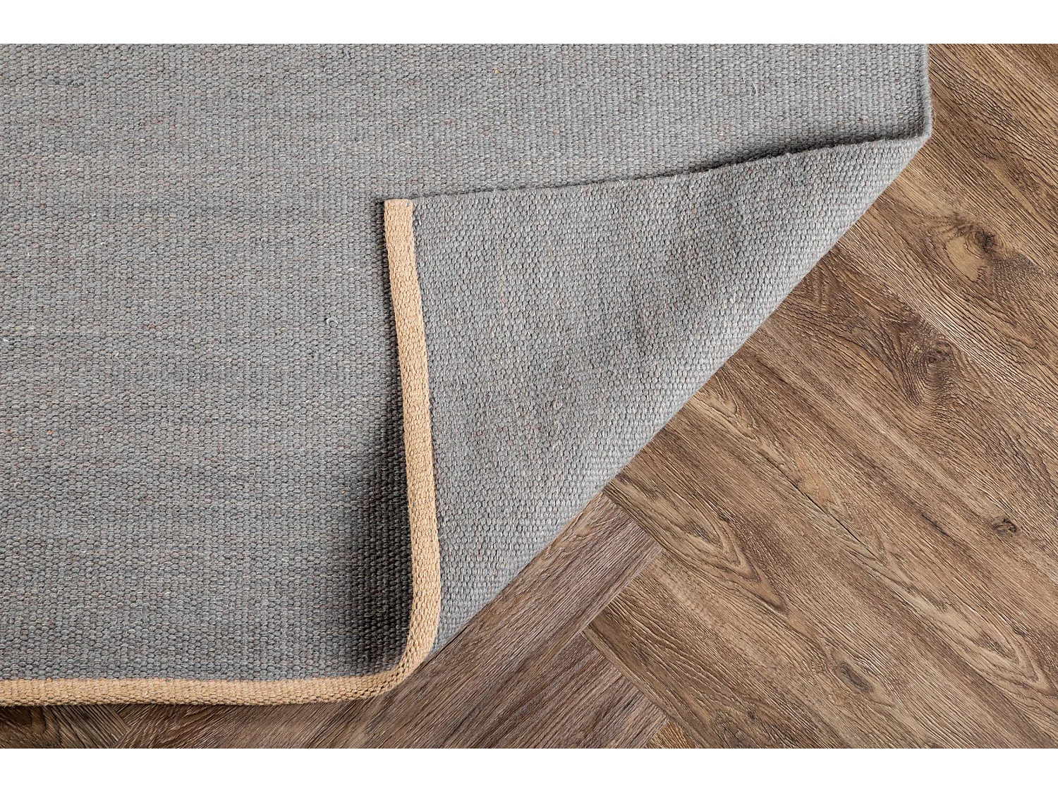 Tapis Tissé en Laine "Jaipur" 170x240cm Gris