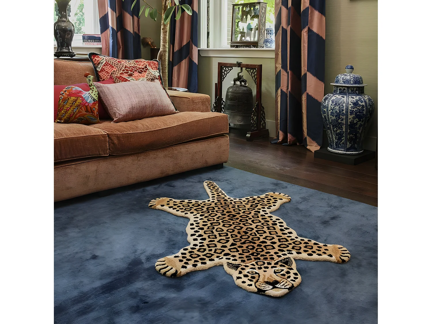 Großer Teppich aus Wolle "Léopard"