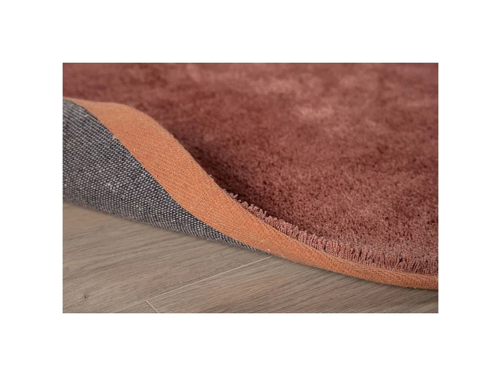 Undra vloerkleed Ø200 cm polyester roze.