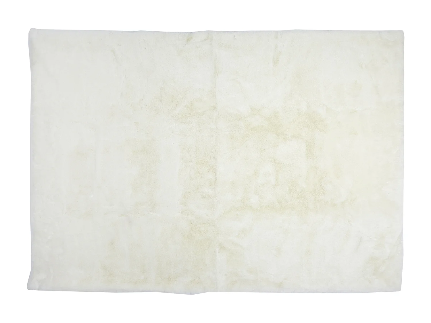 Tapis Imitation Fourrure Fin Ecru 120x170cm Beige