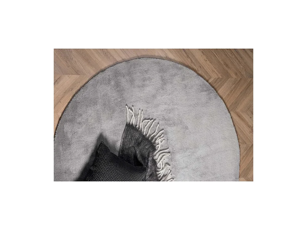 Undra vloerkleed Ø200 cm polyester grijs.