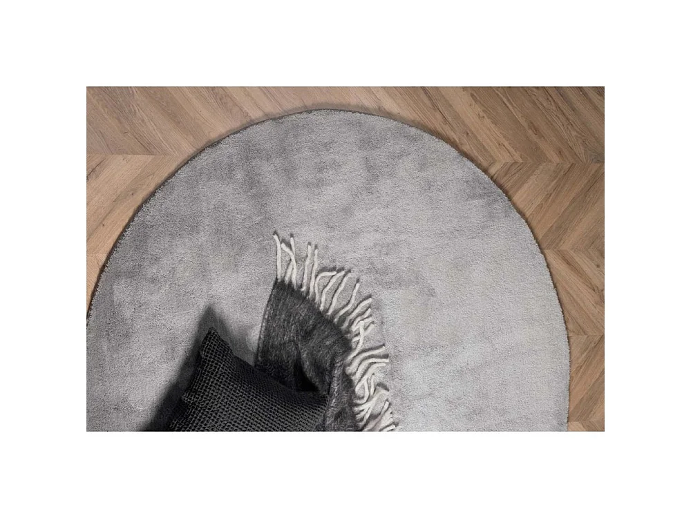 Tapis Déco Rond "Undra" 200cm Argent