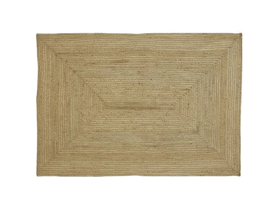 Tapis en jute naturelle tressée 210 x 150 cm