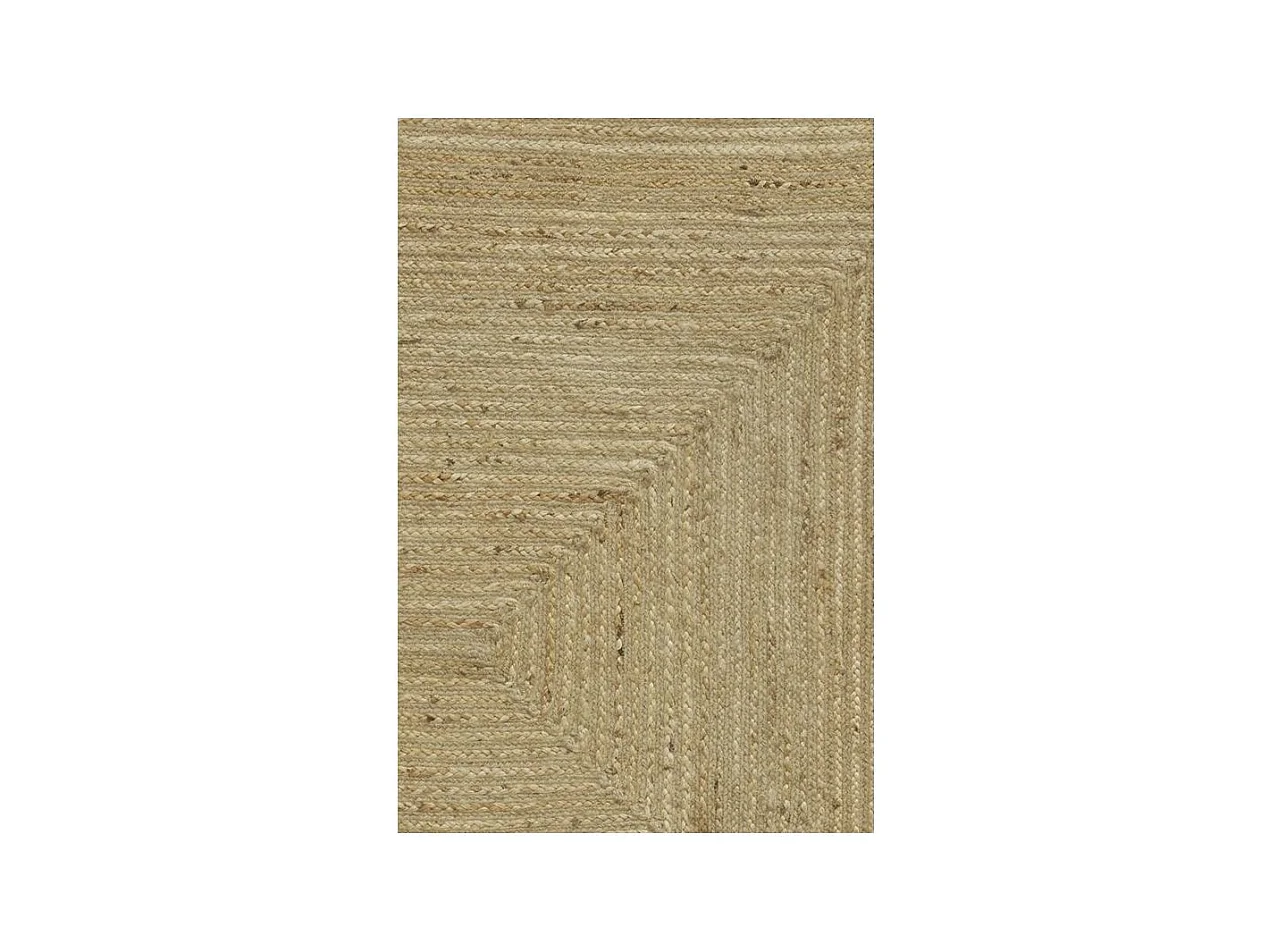 Tapis en jute naturelle tressée 210 x 150 cm