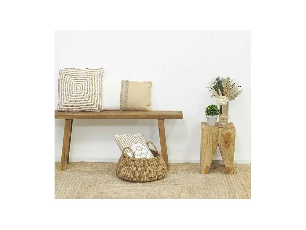 Tapis en jute naturelle tressée 210 x 150 cm