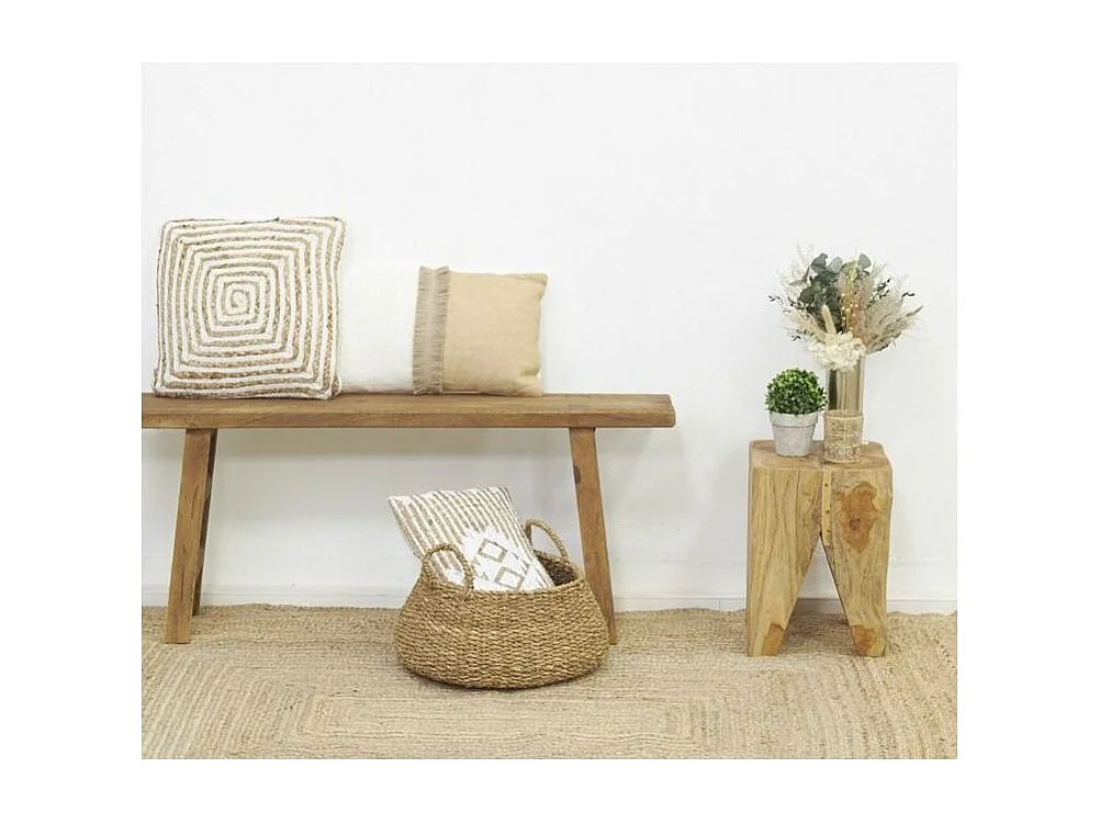 Tapis en jute naturelle tressée 210 x 150 cm