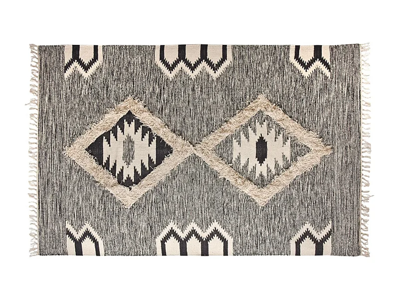 Tapis motif aztèque en coton 180 x 120 cm