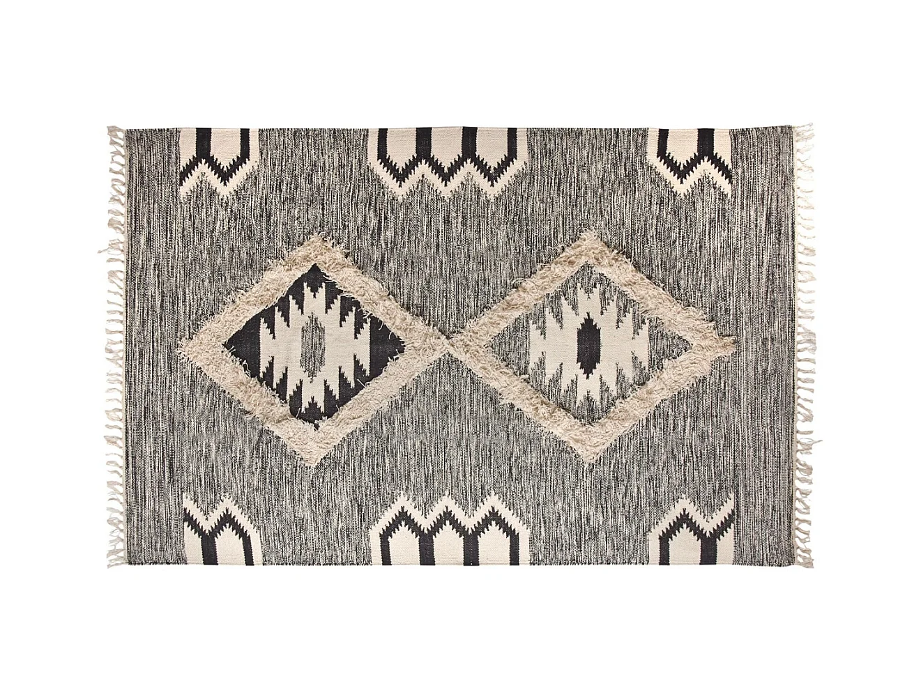 Tapis motif aztèque en coton 180 x 120 cm