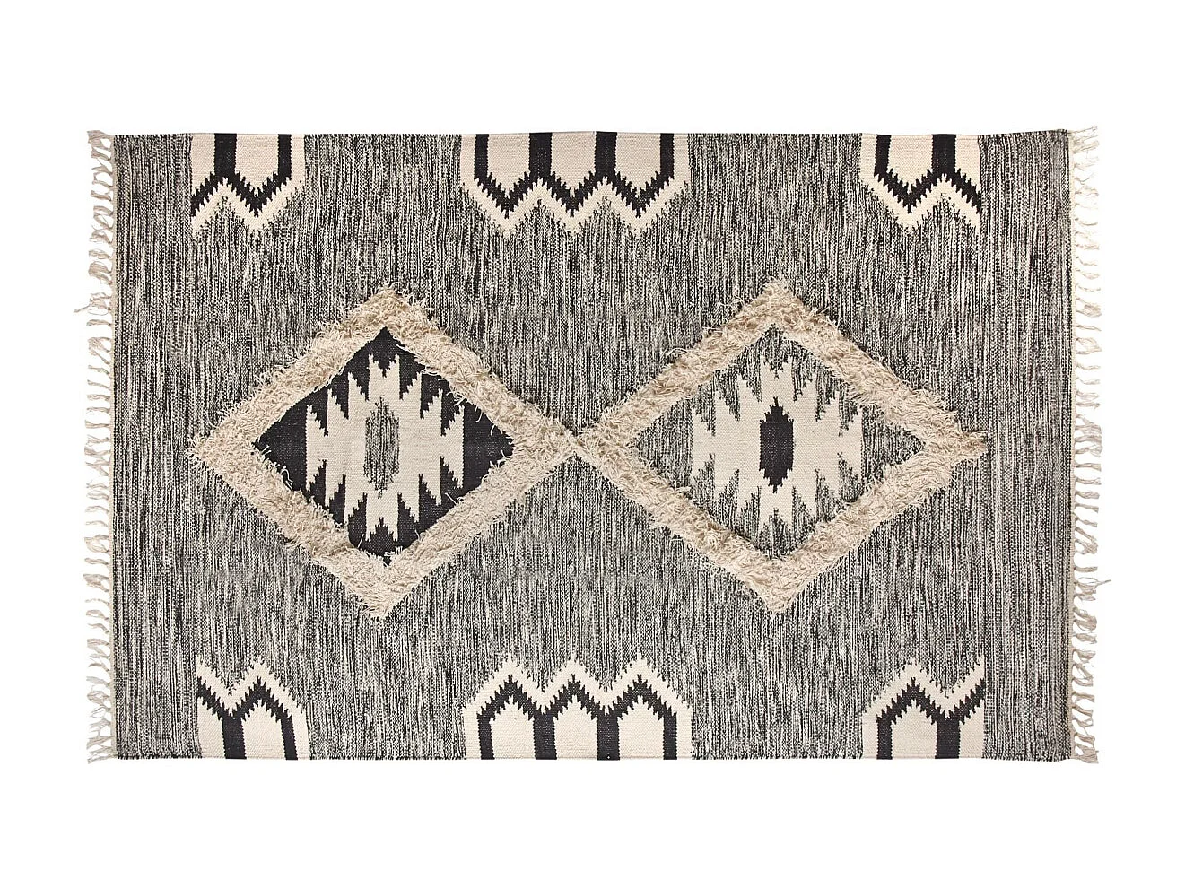 Tapis motif aztèque en coton 180 x 120 cm