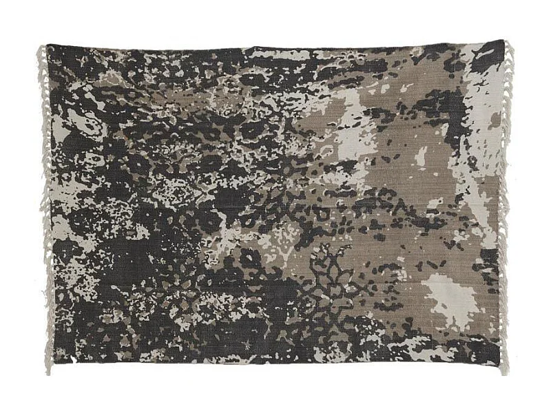 Tapis en coton délavé à motifs 180 x 120 cm