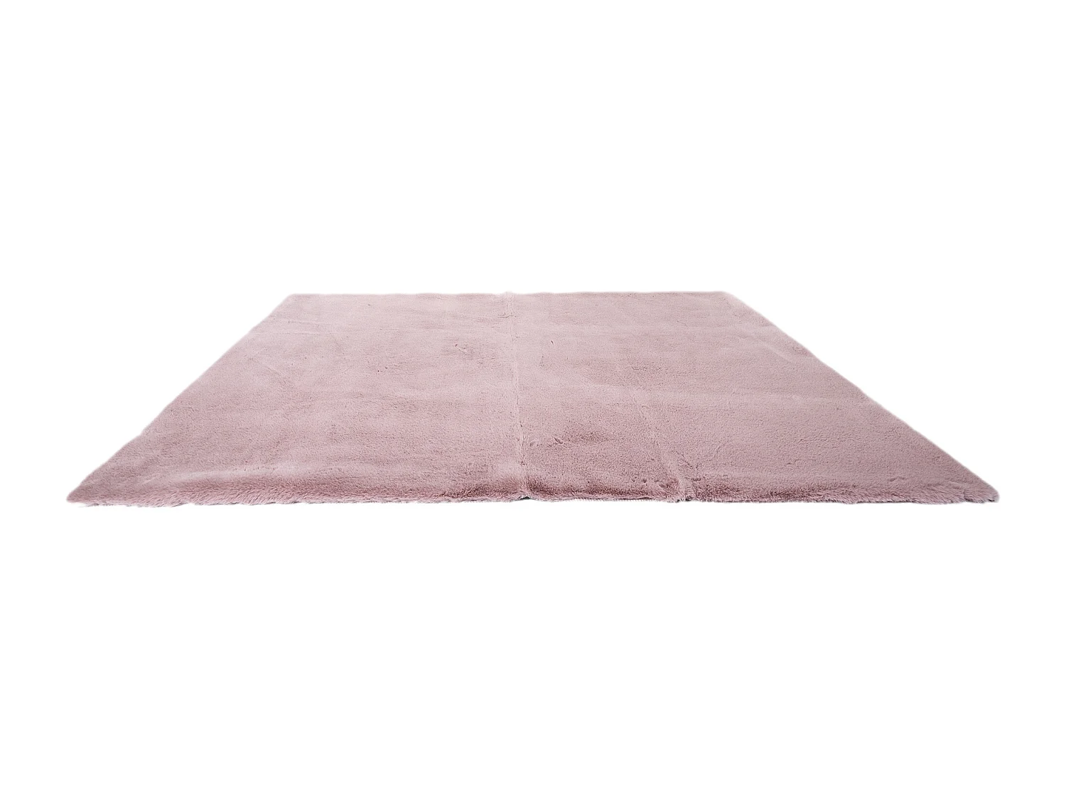 Tapis Imitation Fourrure Fin Rose 120x170cm Rose
