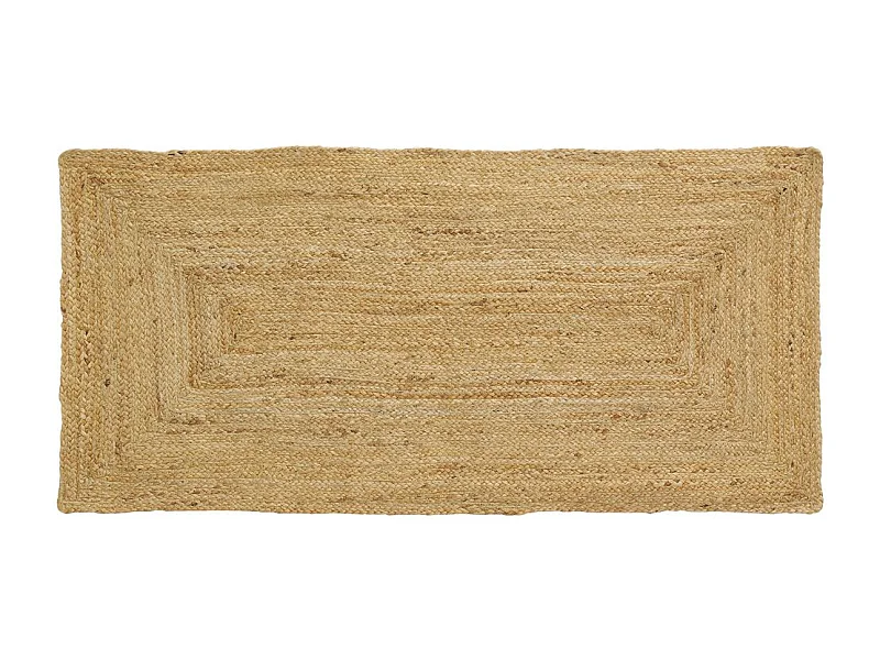 Tapis en jute naturel tressé 65 x 135 cm