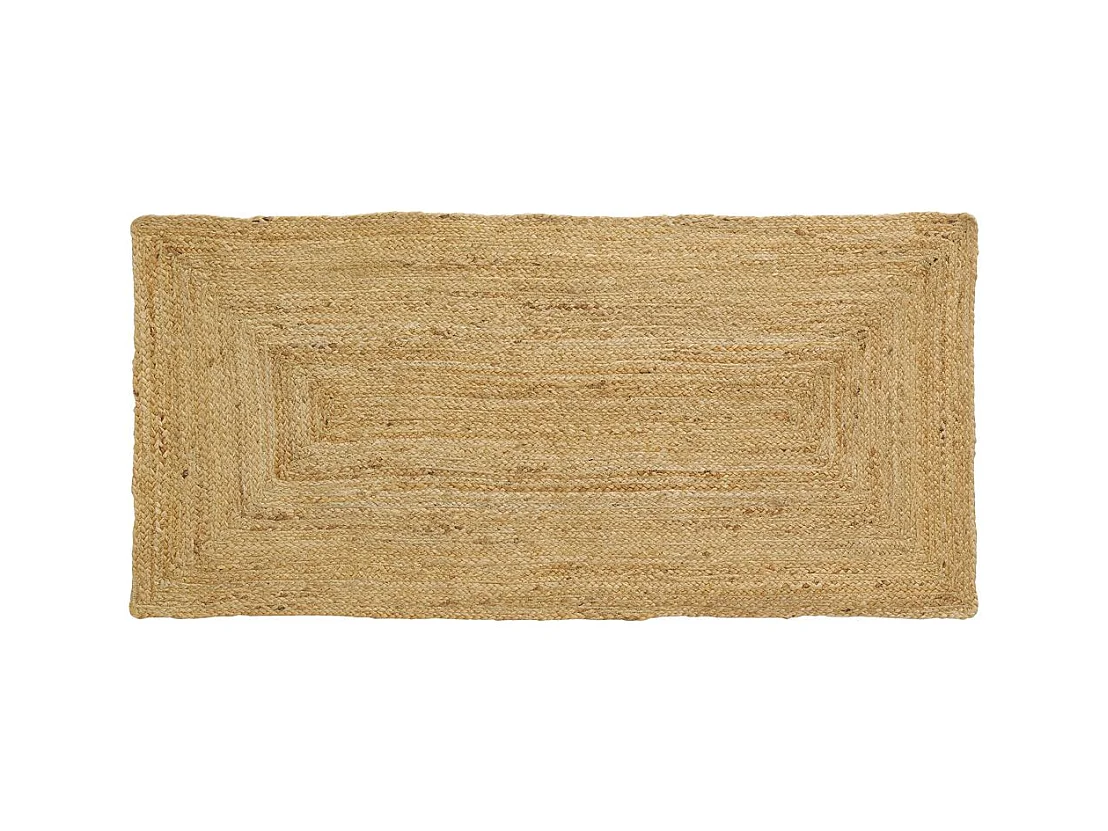 Tapis en jute naturel tressé 65 x 135 cm