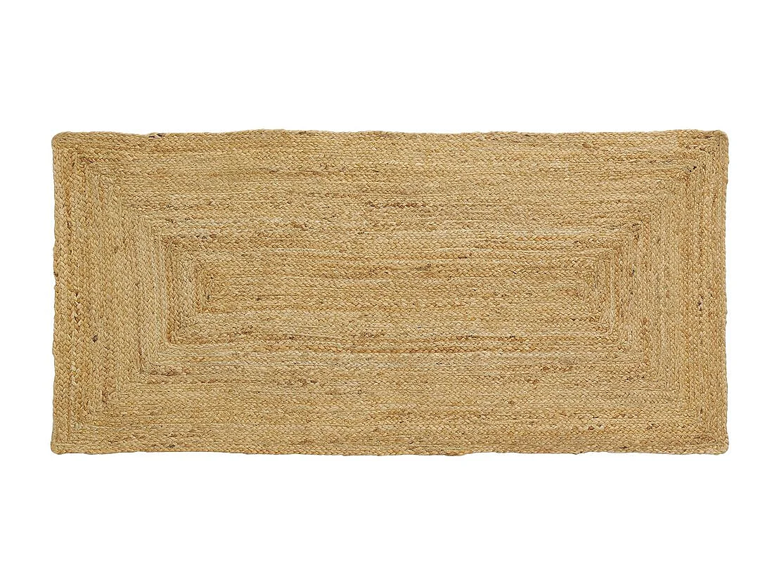 Tapis en jute naturel tressé 65 x 135 cm