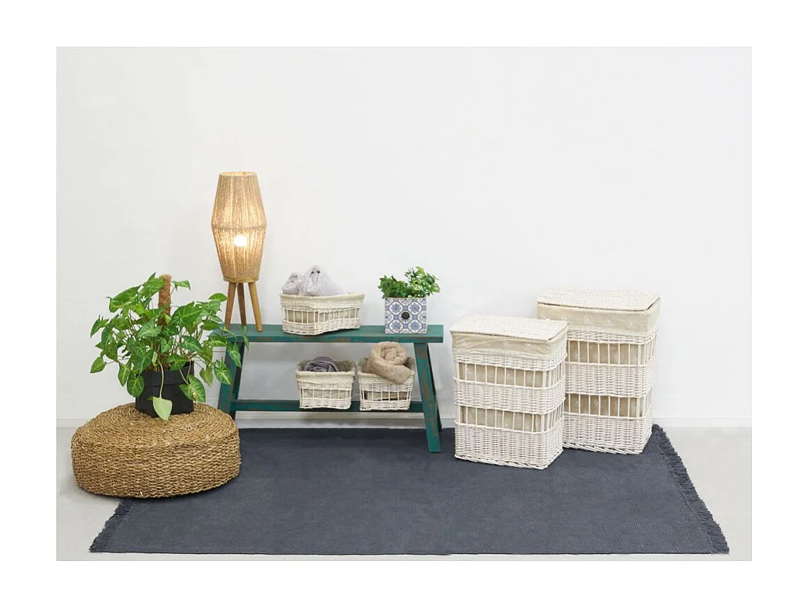 Tapis en coton à franges