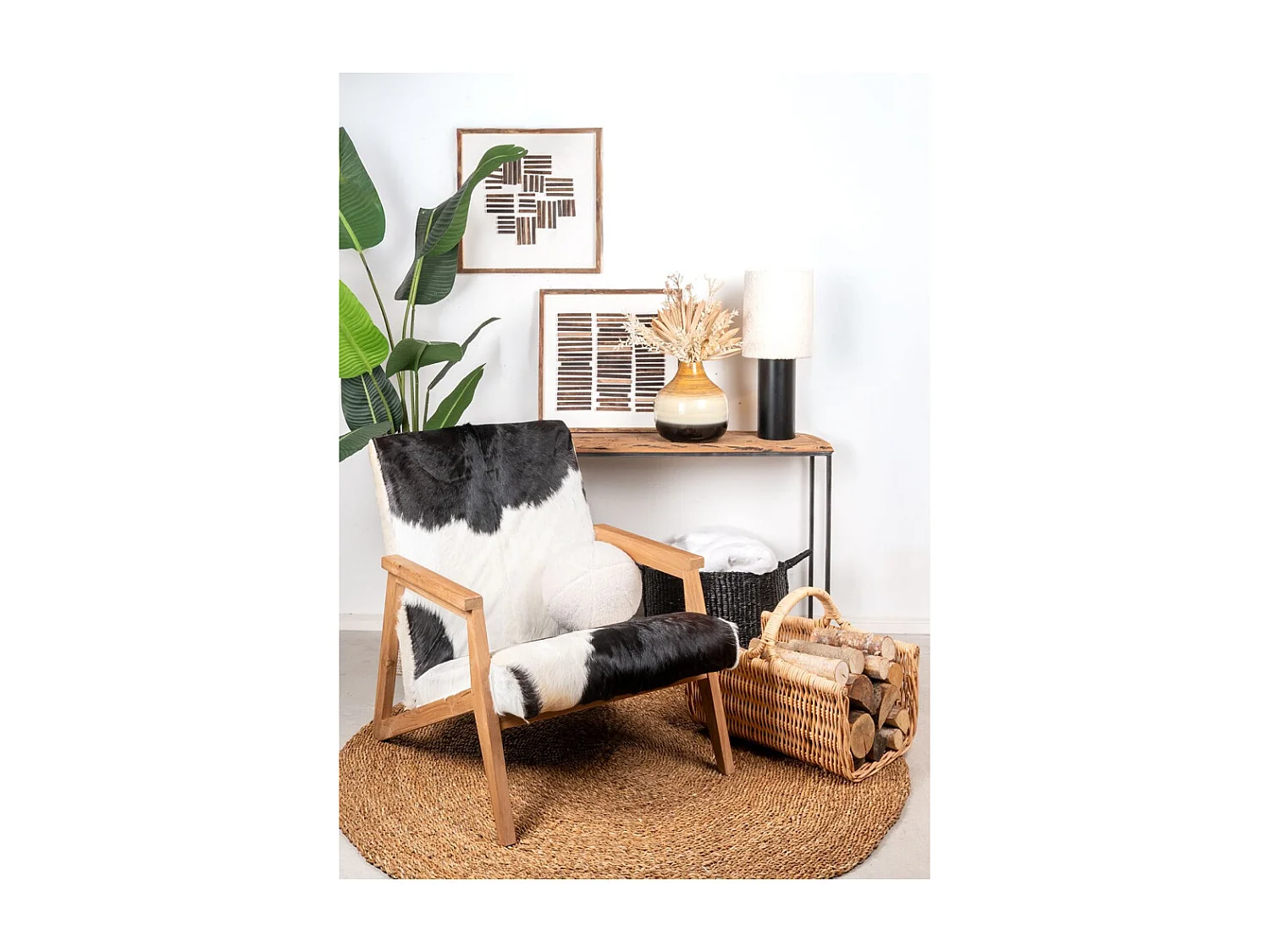 Tapis rond en jonc de mer naturel Siz Diamètre 180cm