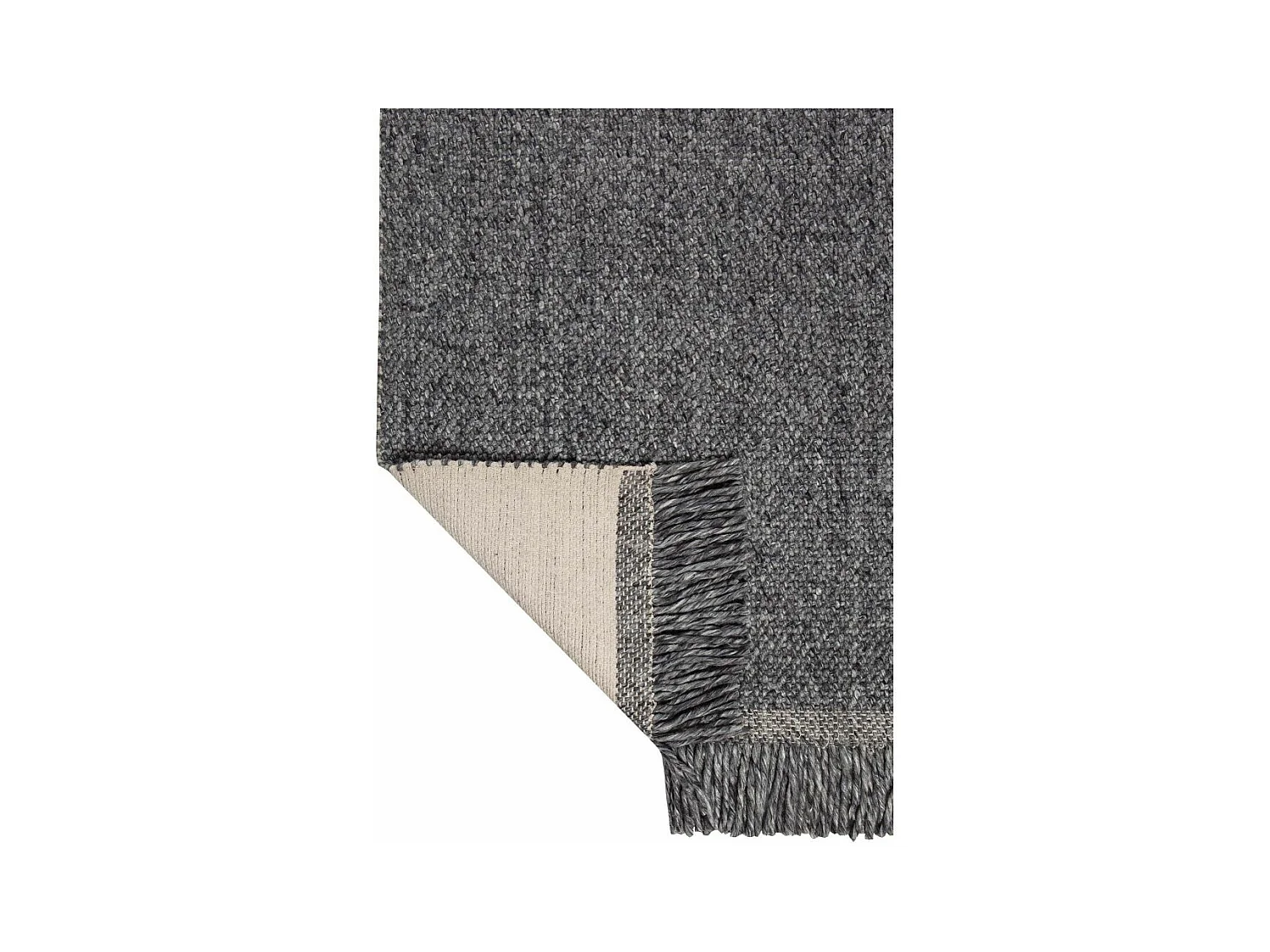 Grauer Wollteppich Kulti 170 x 120 cm