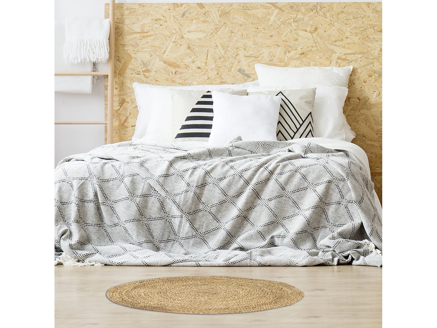 Tapis Rond Jute 80cm Marron