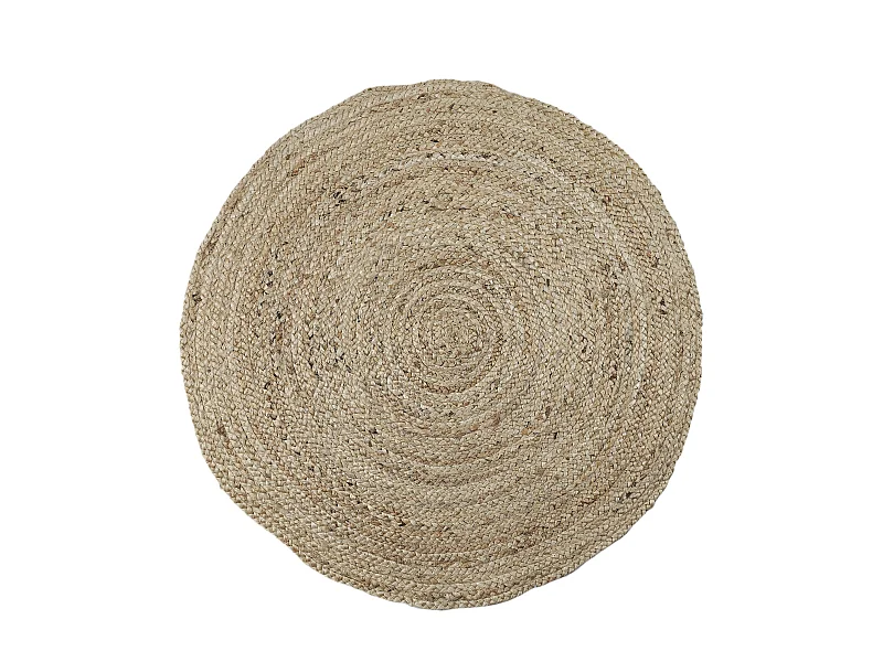 Tapis Rond Jute 80cm Marron