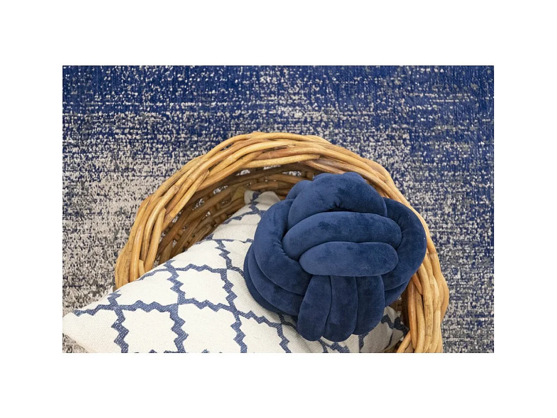 Tapis jacquard bleu 230 cm