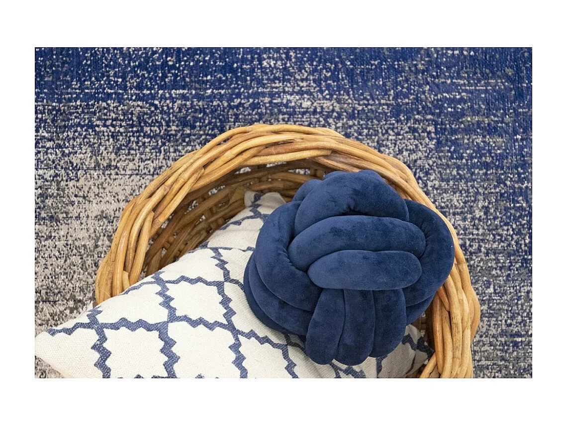 Tapis jacquard bleu 230 cm