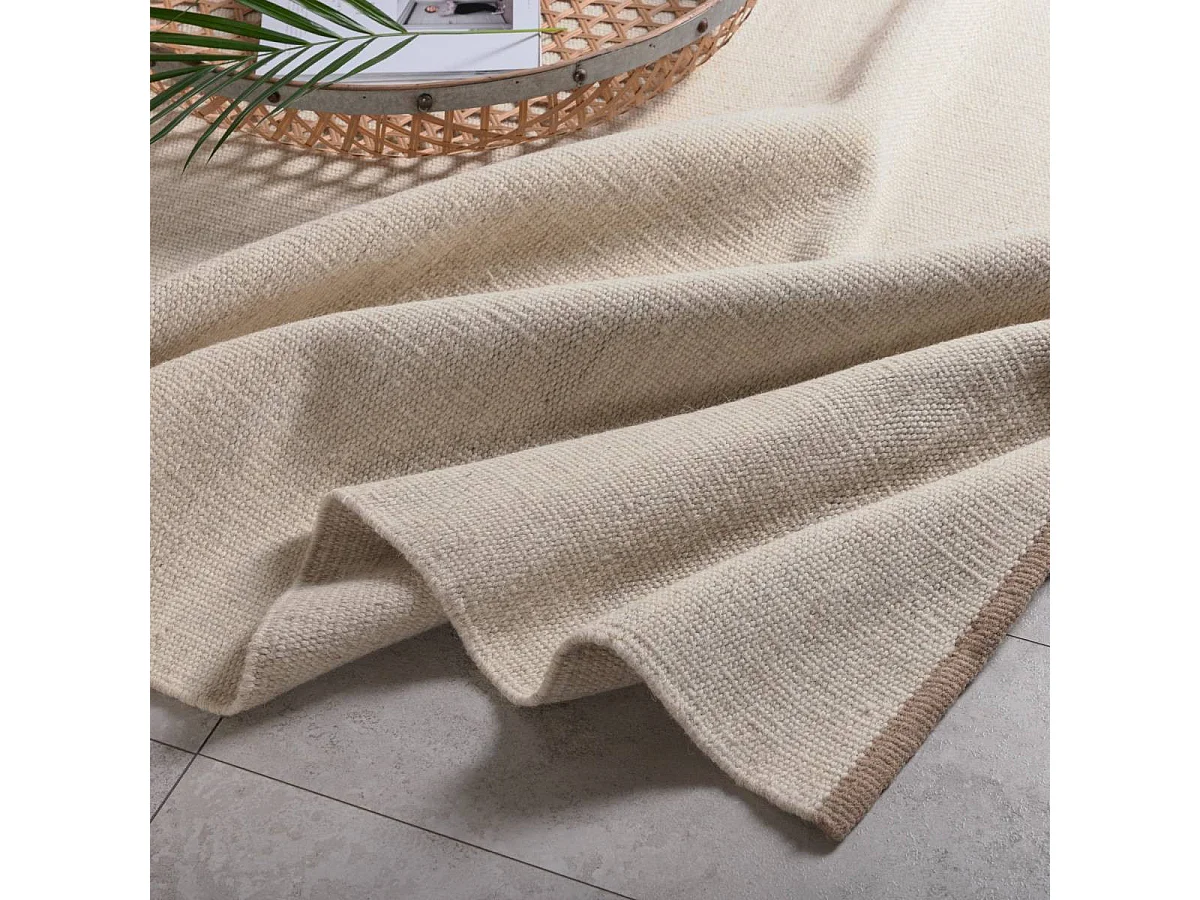 Jaipur vloerkleed 240x170 cm wol beige.