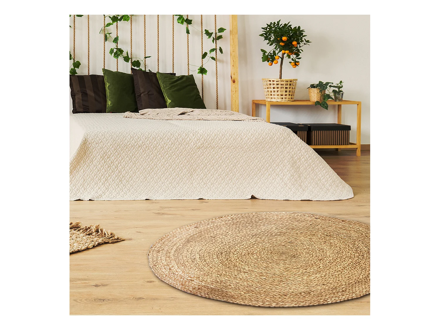 Tapis Rond Jute 120cm Beige