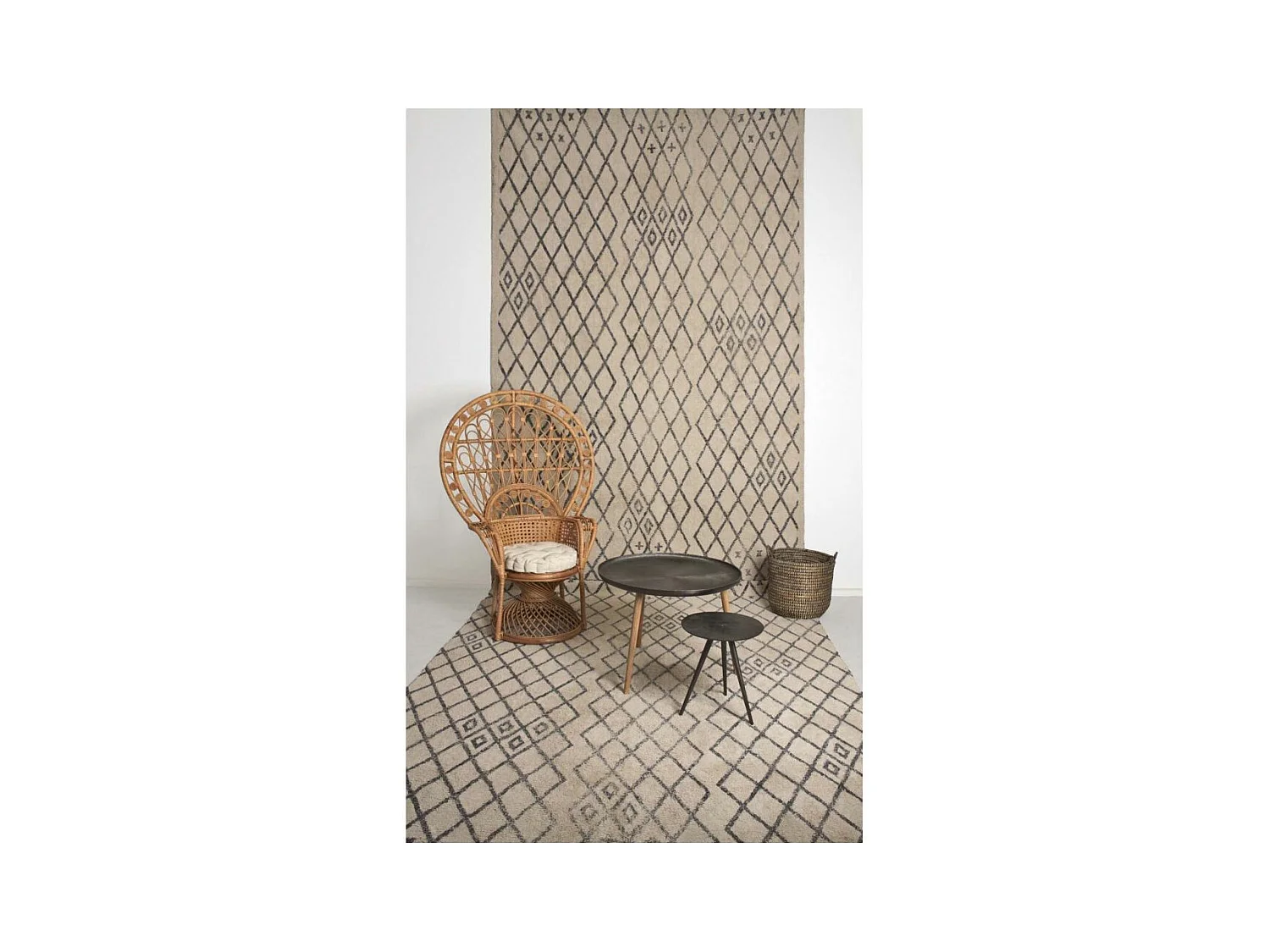 Tapis berbère en coton Masuna 300 x 200 cm