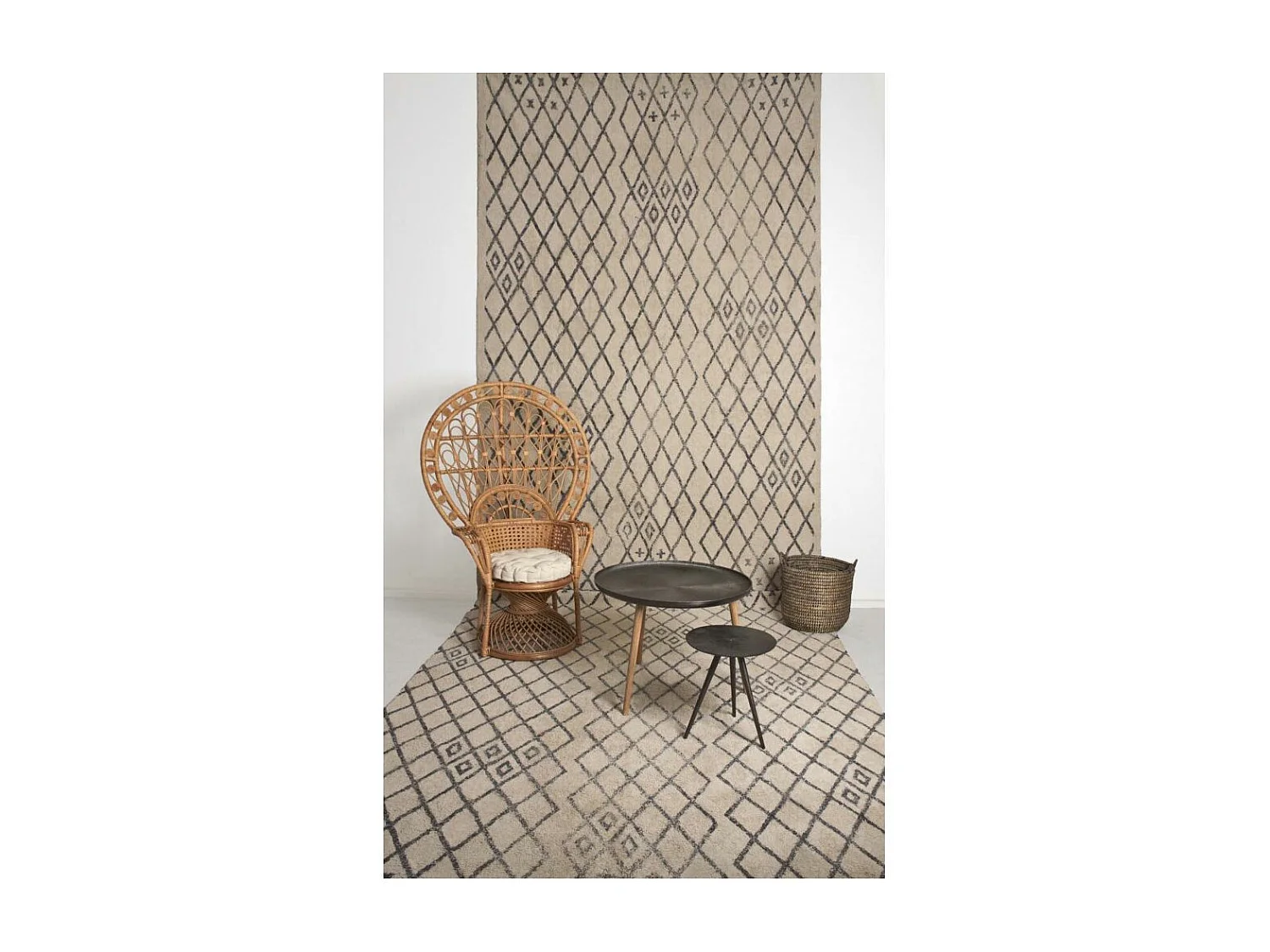 Tapis berbère en coton Masuna 300 x 200 cm