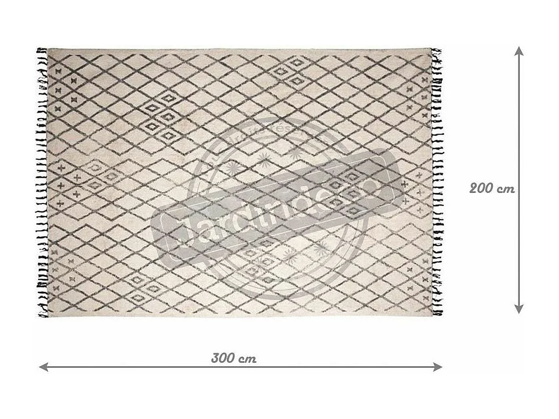 Tapis berbère en coton Masuna 300 x 200 cm