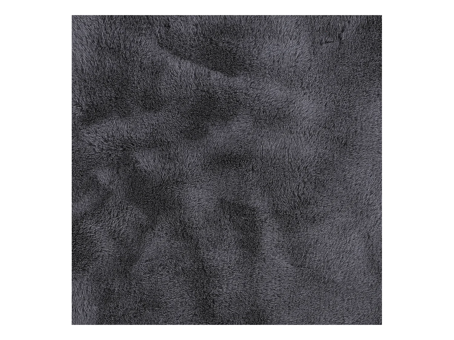 Tapis Imitation Fourrure Poil Fin Gris 60x90cm Gris