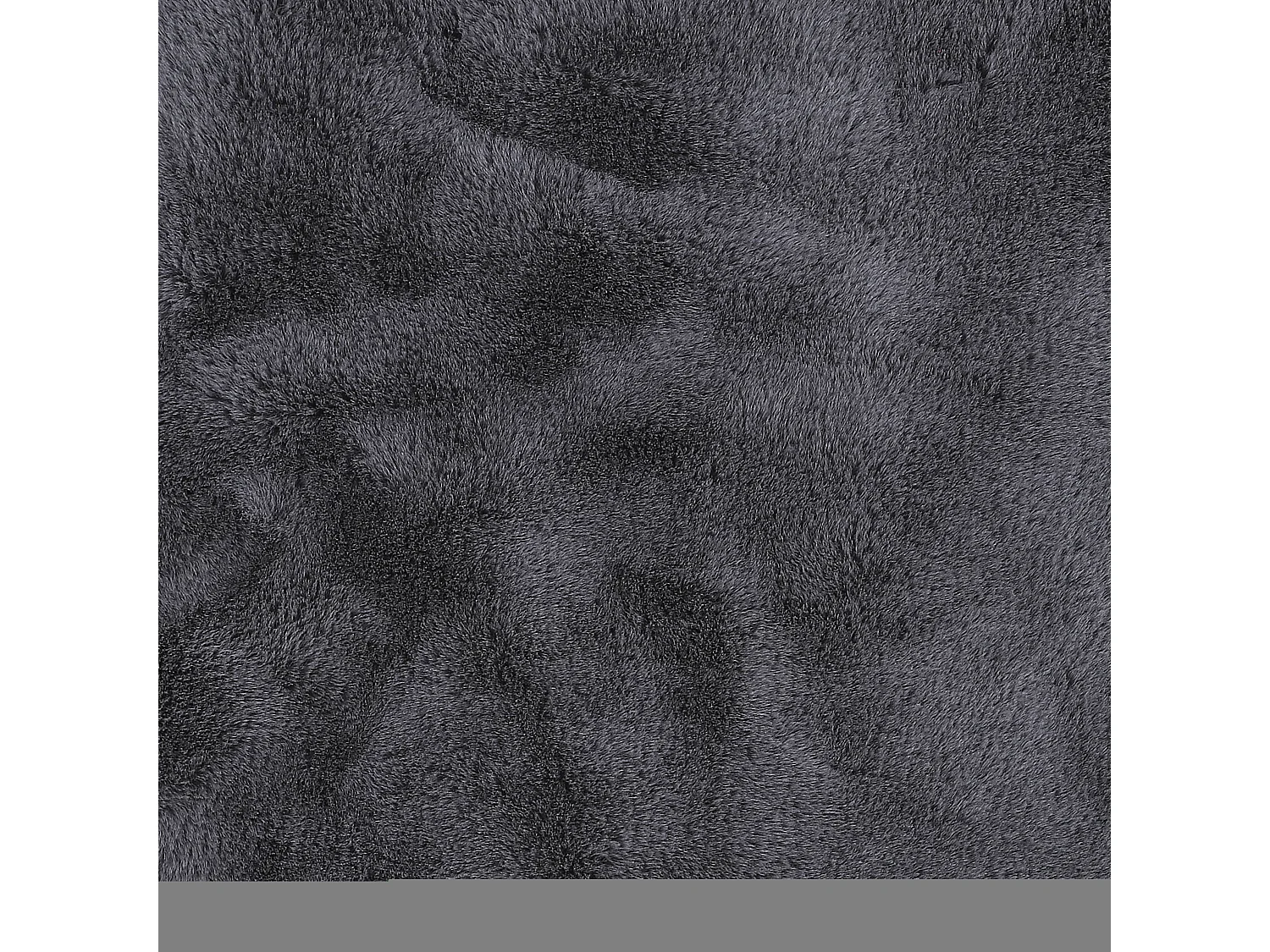 Tapis Imitation Fourrure Poil Fin Gris 60x90cm Gris