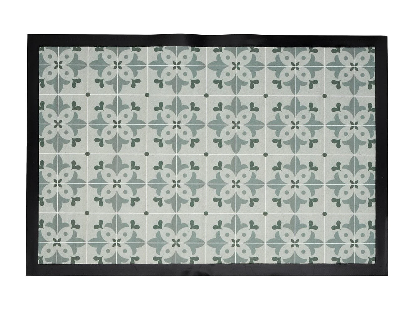 Tapis Déco à Motifs "Mosaïque" 40x60cm Gris
