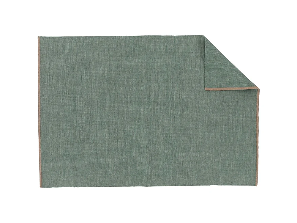 Jaipur vloerkleed 240x170 cm wol olijfgroen.