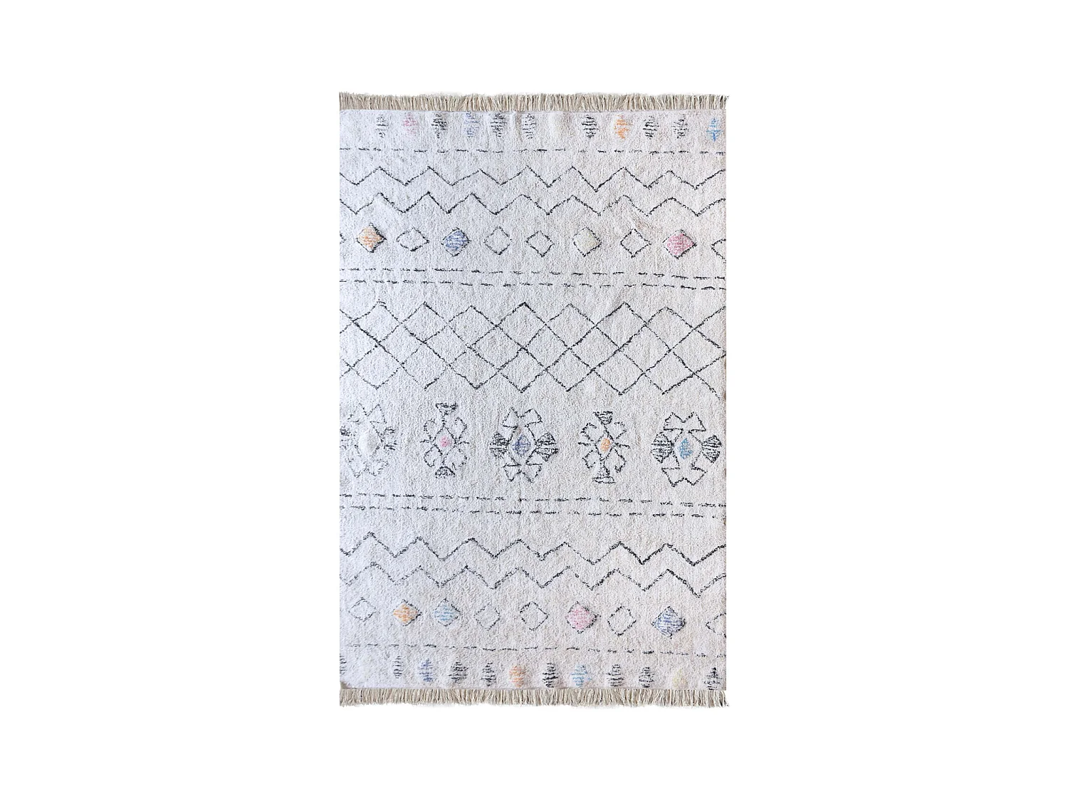 Tapis en coton Seabert 180 x 120 cm